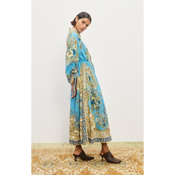 Alemais Blue Cassie Pool Midi Dress US 2 - Picture 4 of 14